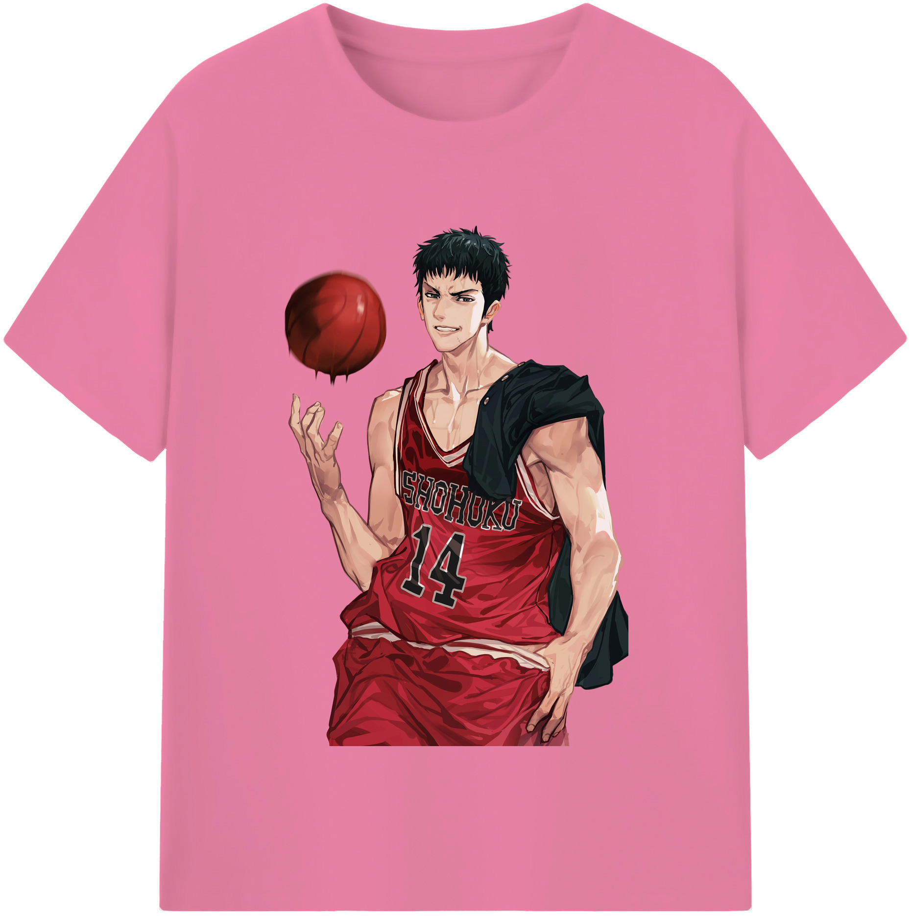 SLAM DUNK／スラムダンク 綿100％半袖Tシャツ（フロントプリント）